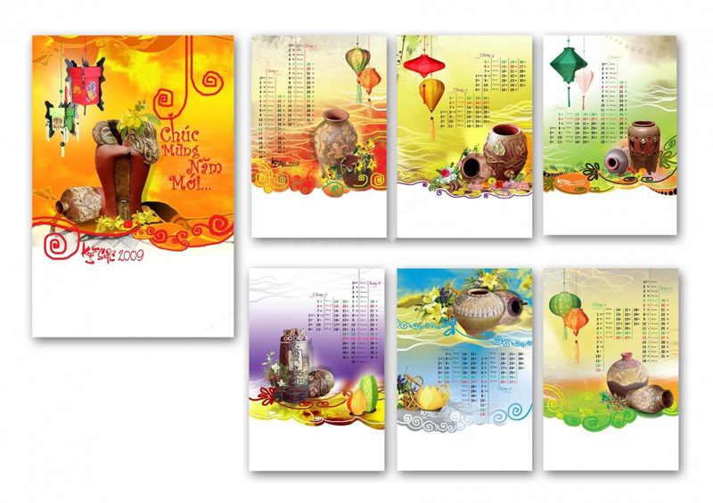 in lịch treo tường đẹp nhất Bình Phước